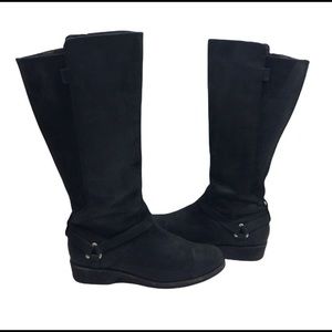 TEVA Women's Black Waterproof Leather De La Vina Dos Tall Boots Size 10